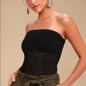 free people honeycomb textured tube top